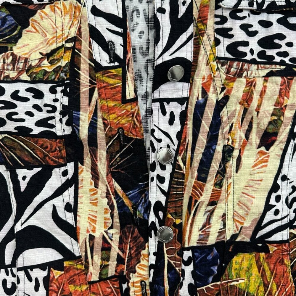 Erin London Animal Print Patchwork Jacket - image 5